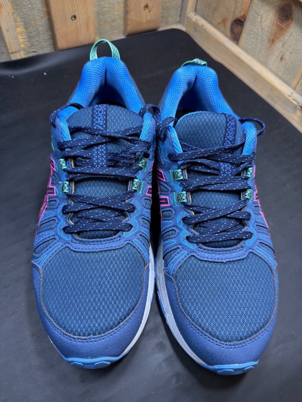 ASICS Gel-Venture 7 Womens Size 9 Blue Pink Trail Running Shoes 1012A476 - Picture 3 of 9